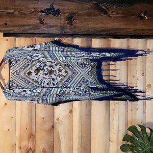 Navy and White Kimono